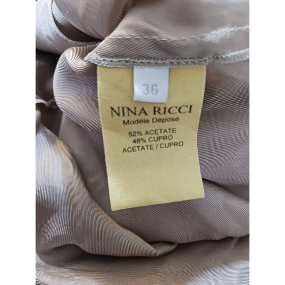 NINA‎ RICCI Dress Made in France Pockets FR 36 US 4 Small Dusty Rose Pale Pink - Picture 9 of 10